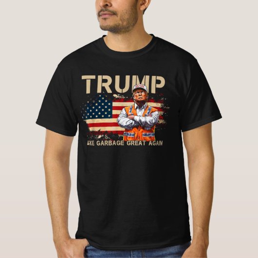トランプ2024再びゴミを作素晴らしるトランプのゴミ Tシャツ (正面)