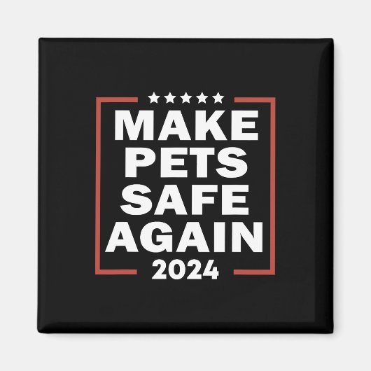 トランプ2024再びペットを安全大統領のに選する マグネット (正面)