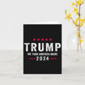 トランプ2024勝利J.d.vance大統領47トランプWo カード (黄色い花)