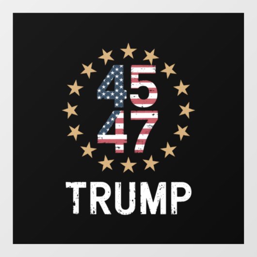 トランプ2024国旗をアメリカに戻すトランプ45 47 ウィンドウサイン (シート)