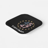 トランプ2024国旗をアメリカに戻すトランプ45 47 ペーパープレート (傾斜あり)