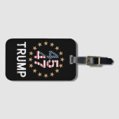 トランプ2024国旗をアメリカに戻すトランプ45 47 ラゲッジタグ (正面横)