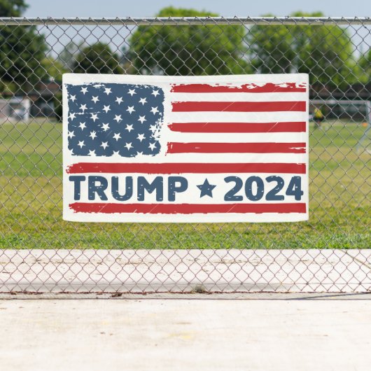 トランプ2024国旗アメリカ 横断幕 (インサイチュ)