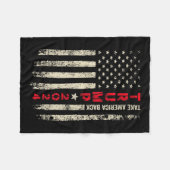 トランプ2024国旗Take America Byckトランプ国旗45 47 フリースブランケット (正面(横))