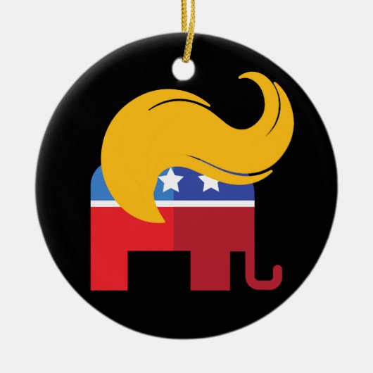 トランプ2024大統領の年選挙 セラミックオーナメント (正面)