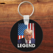 トランプ2024大統領レジェンドアメリカ国旗 キーホルダー (正面)