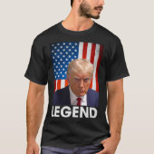 トランプ2024大統領レジェンドアメリカ国旗 Tシャツ (正面)