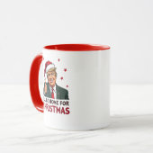 トランプ2024大統領私はクリスマスに家に帰る マグカップ (正面左)
