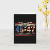 トランプ2024大統領45と47アメリカ国旗のトランプ カード (黄色い花)