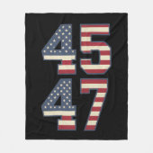 トランプ2024大統領45 47アメリカ合衆国ヴィンテージ フリースブランケット (正面)