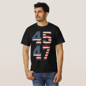 トランプ2024大統領45 47アメリカ合衆国ヴィンテージ Tシャツ (正面フル)