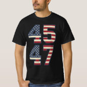トランプ2024大統領45 47アメリカ合衆国ヴィンテージ Tシャツ (正面)