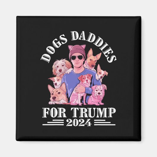 トランプ2024子供のない犬の女性投票のための犬の追加 マグネット (正面)