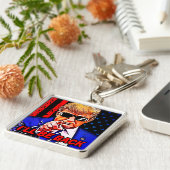 トランプ2024年に戻る俺は戻る キーホルダー (側面)