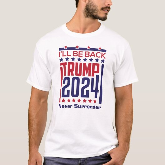 トランプ2024年に戻る俺は戻る Tシャツ (正面)