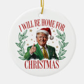 トランプ2024年のクリスマスに帰る セラミックオーナメント (正面)