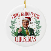 トランプ2024年のクリスマスに帰る セラミックオーナメント (裏面)