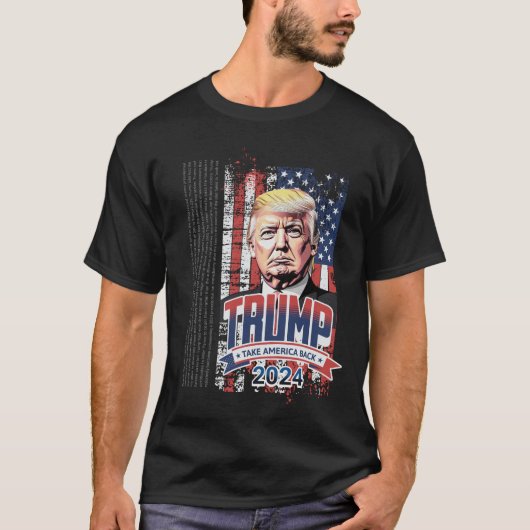 トランプ2024年アメリカを取り戻す Tシャツ (正面)