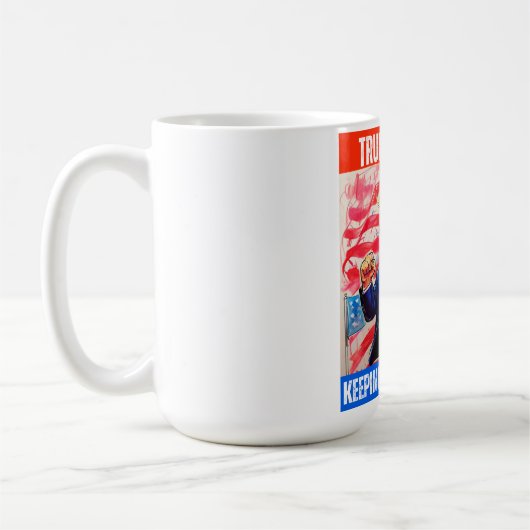 トランプ2024年保のアメリカ初 コーヒーマグカップ (左)