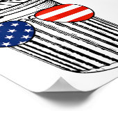 トランプ2024年大型トラックのゴミ箱のためのガーバイジ投票 ポスター (角)