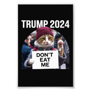 トランプ2024年猫を食べないで フォトプリント
