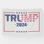 トランプ2024年選挙のスターとストライプ 横断幕 (横)