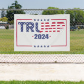 トランプ2024年選挙のスターとストライプ 横断幕 (インサイチュ)