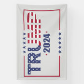 トランプ2024年選挙のスターとストライプ 横断幕 (縦)