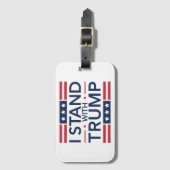 トランプ2024年 私はトランプと共に立つ 大統領支持 ラゲッジタグ (正面縦)