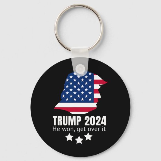 トランプ2024彼はそれを乗り越えて勝った キーホルダー (正面)