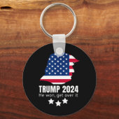 トランプ2024彼はそれを乗り越えて勝った キーホルダー (正面)