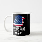 トランプ2024彼はそれを乗り越えて勝った コーヒーマグカップ (左)
