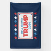 トランプ2024彼は米国の政治ユーモアに戻る 横断幕 (縦)