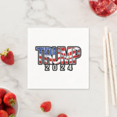 トランプ2024愛国的ブロック文字 スタンダードカクテルナプキン (インサイチュ)