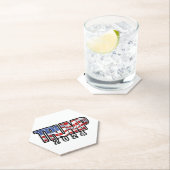 トランプ2024愛国的ブロック文字 ペーパーコースター (インサイチュ)