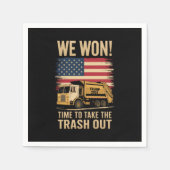 トランプ2024我々は勝利を勝ち取った2025 スタンダードカクテルナプキン (正面)