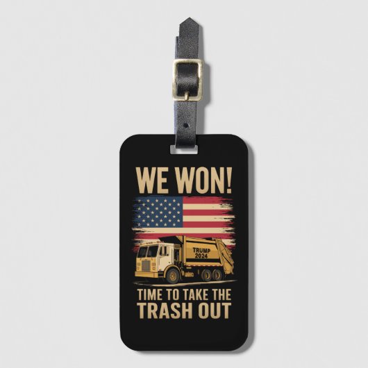 トランプ2024我々は勝利を勝ち取った2025 ラゲッジタグ (正面縦)