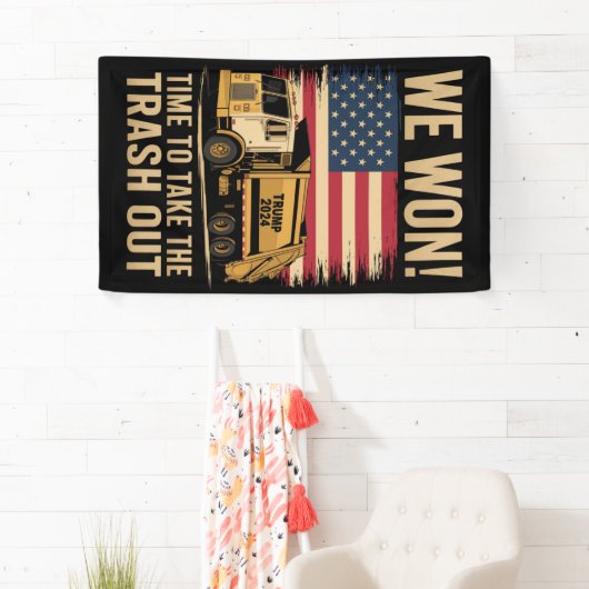 トランプ2024我々は勝利を勝ち取った2025 横断幕 (インサイチュ)