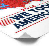 トランプ2024我々はAmerica Byck選挙結果Mを取った ポスター (角)