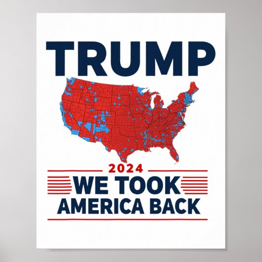 トランプ2024我々はAmerica Byck選挙結果Mを取った ポスター (正面)
