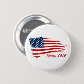 トランプ2024戦闘国旗 缶バッジ (正面&裏面)