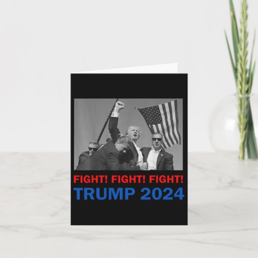 トランプ2024戦闘戦うドナルド・トランプ拳プム カード (正面)