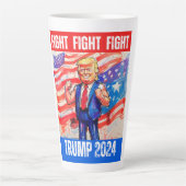 トランプ2024戦闘戦 カフェラテマグ (正面)