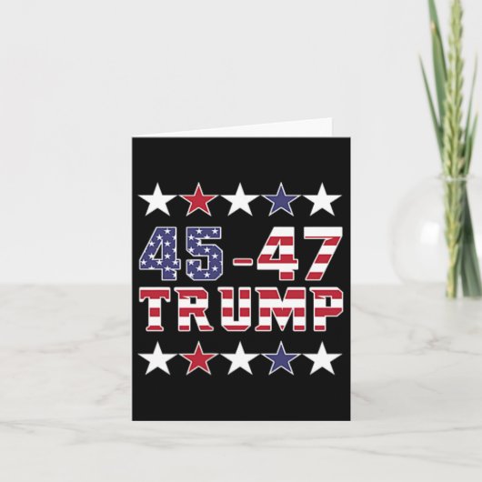 トランプ2024戦闘拳ポンプ米国国旗のヴィンテージメガ(o) カード (正面)