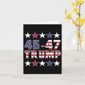 トランプ2024戦闘拳ポンプ米国国旗のヴィンテージメガ(o) カード (黄色い花)