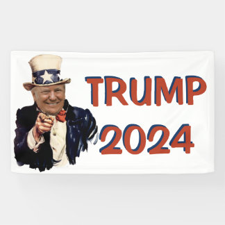 トランプ2024投票赤波政治 横断幕