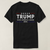 トランプ2024救アメリカ再びア救メリカトランプ Tシャツ (デザイン正面)