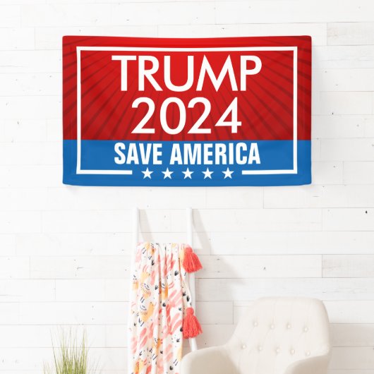 トランプ2024救アメリカ国旗の旗 横断幕 (インサイチュ)