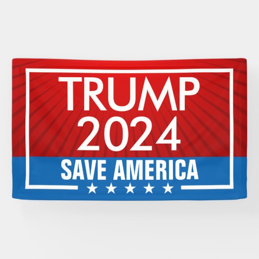 トランプ2024救アメリカ国旗の旗 横断幕 (横)