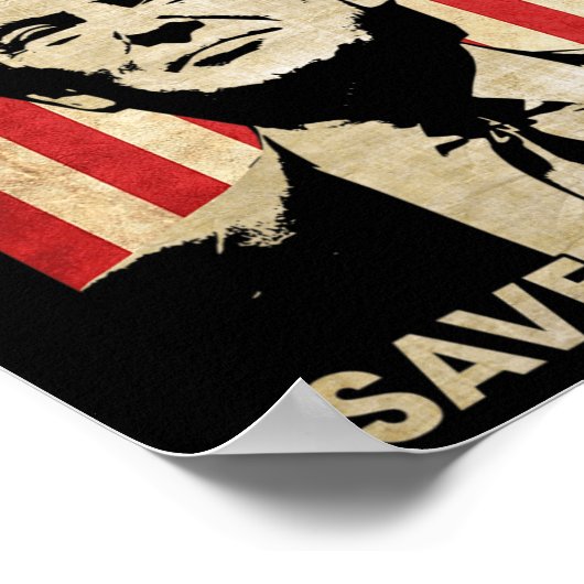 トランプ2024救アメリカ国旗の選択画面 ポスター (角)